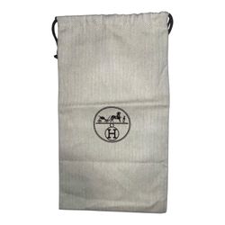 Hermès Dust Bag Brown Herringbone Logo Drawstring Authentic Storage Bag