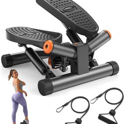 Niceday Twist Stepper for Exercise at Home, Mini Stair Stepper with Resistance Bands at Home Workout Equipment with 300LBS Loading Capacity, Hydraulic
