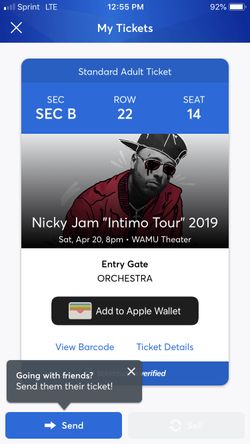 Nicky Jam 1 ticket
