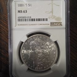 Silver Morgan $1 NGC MS63