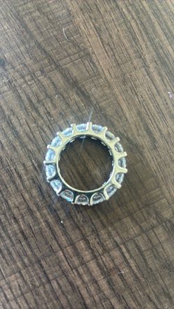 VS 1 mossanite  Eternity Band Ring with Clear Stones