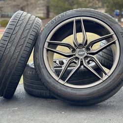 20” Dark Bronze Wheels 5x114.3 Rims 245/45ZR20 Tires Tesla Infinity Maserati Land Rover Mazda