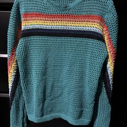 New. Women’s Size Large Lightweight Colorful Rainbow Sweater