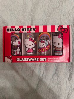 Hello Kitty Glass Cup Set