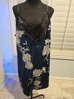 Silky Turqouise Print Babydoll Nightie Lingerie 