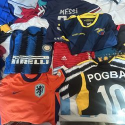 Lot If 8 New And Vintage Soccer Jerry's Assorted World Cup FIFA Team Shirts