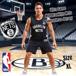 Ultra Game NBA Brooklyn Nets Sleeveless Jersey, Size XL (Black)
