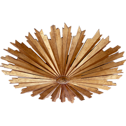 Chapman & Myers Claymore LED 27.5 inch Gilded Iron Flush Mount Ceiling Light