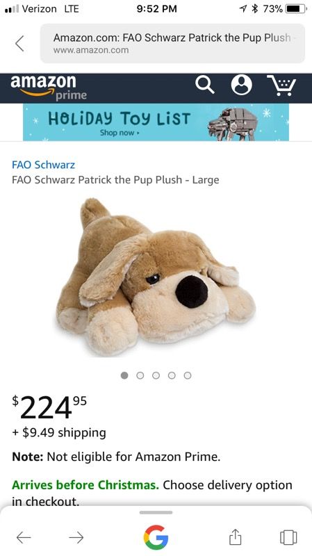 fao schwarz patrick the pup