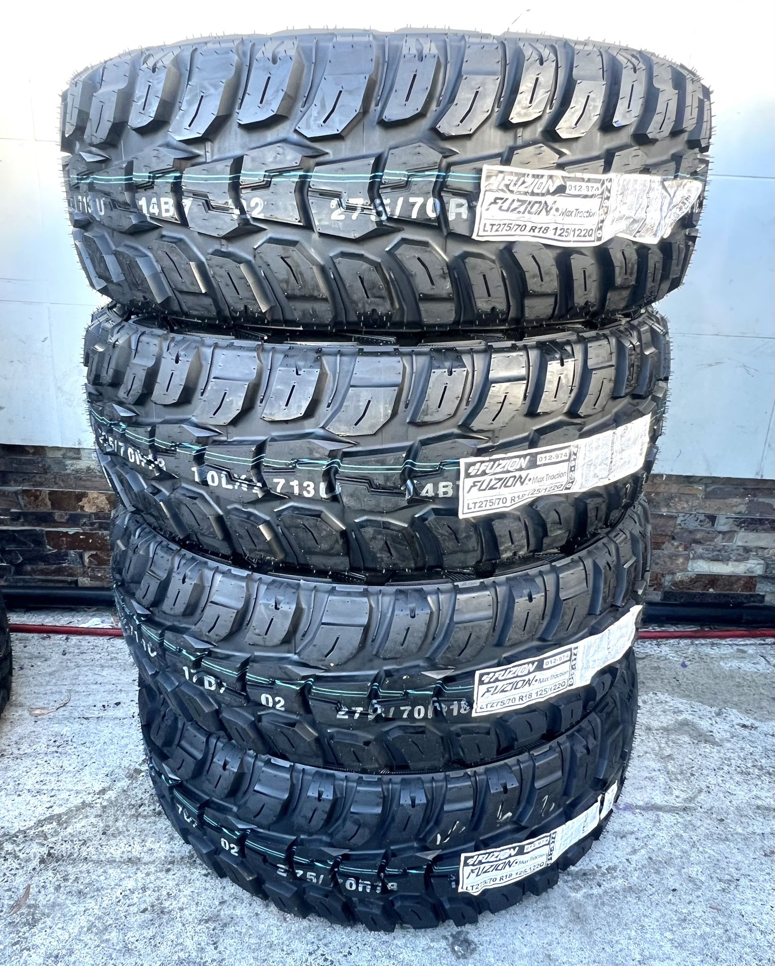 4 NEW FUZION LT 275/70/18 MUD TERRAIN TIRES 10 PLY $645 CASH TOTAL‼️ FREE INSTALLATION‼️