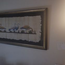 Framed Egyption Papyrus  of Geese