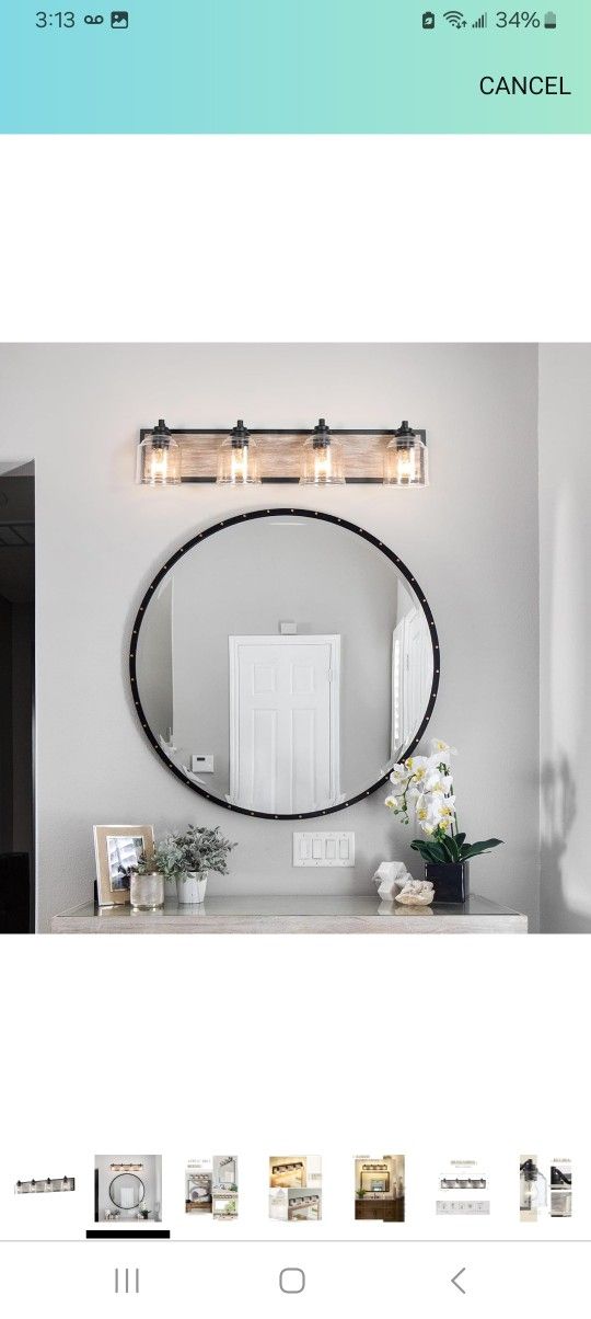 4 Light Bathroom Vanity Light $80