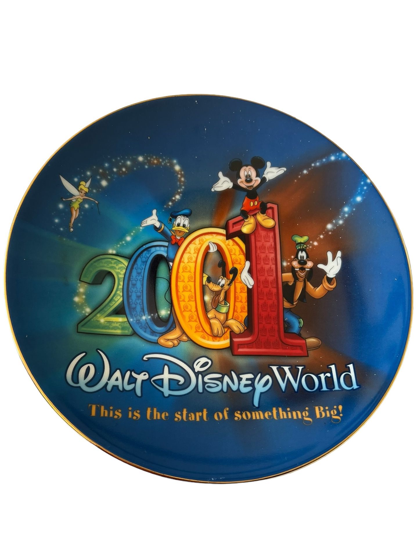 Walt Disney World 2001 Collectible Plate This Is the Start of Something Big!  Add this beautiful Walt Disney World 2001 Collector Plate to your collec