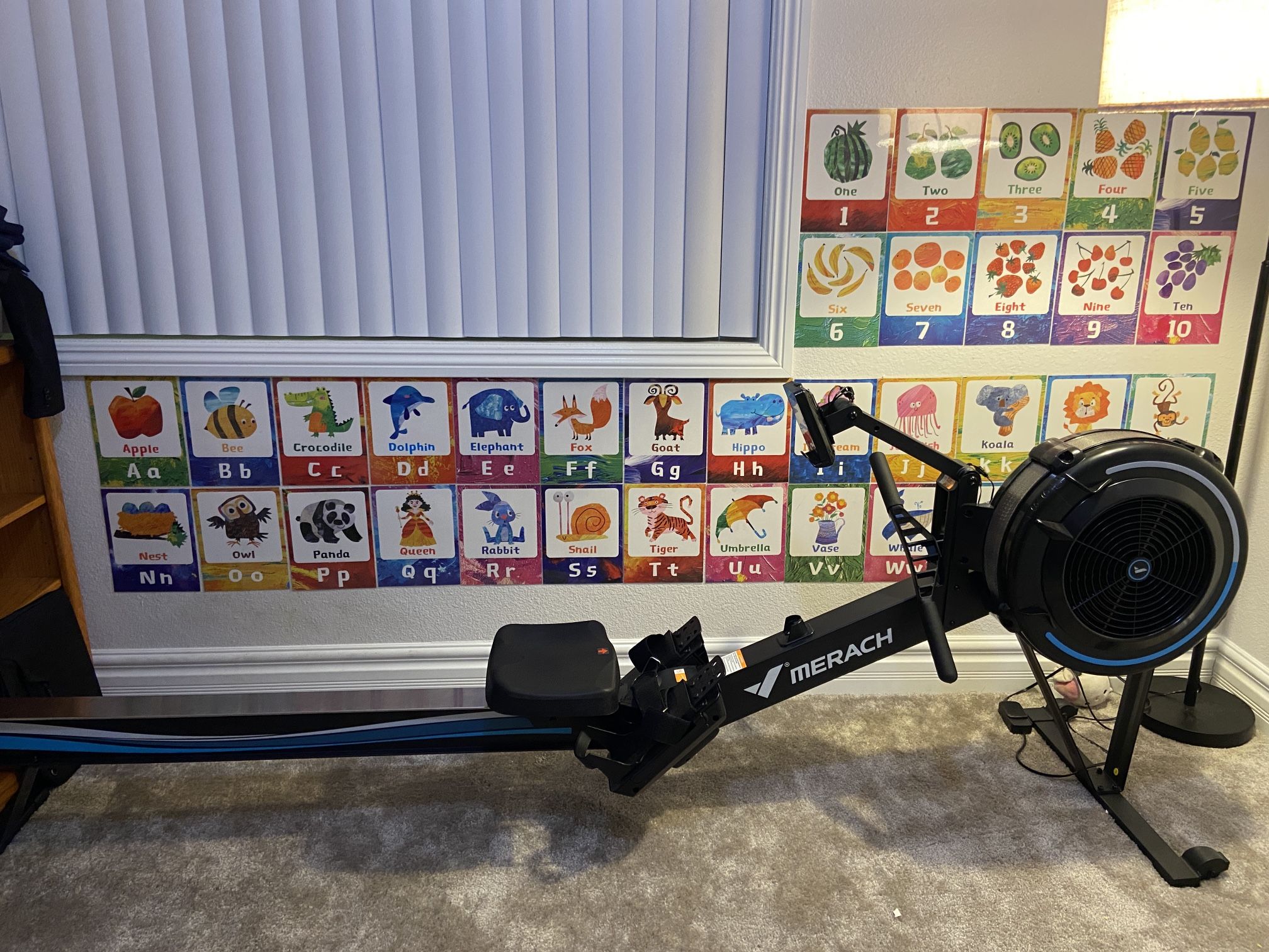 USED ONLY ONCE! Merach Rowing Machine