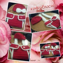 His and her crochet hat and diaper set