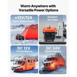 436*Diesel Heater, 8KW, DC 12V/24V, All in One Portable Diesel Air Heater with Remote Control and LCD Screen, Fast Heating Low Noise, 1.1 Gal Fuel Tan