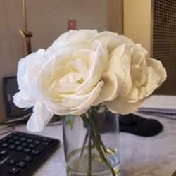 White Flower DECOR With VASE