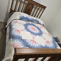 Antique Oak Full Sized Bedframe 