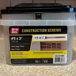 Construction Screws #9x3 In $40