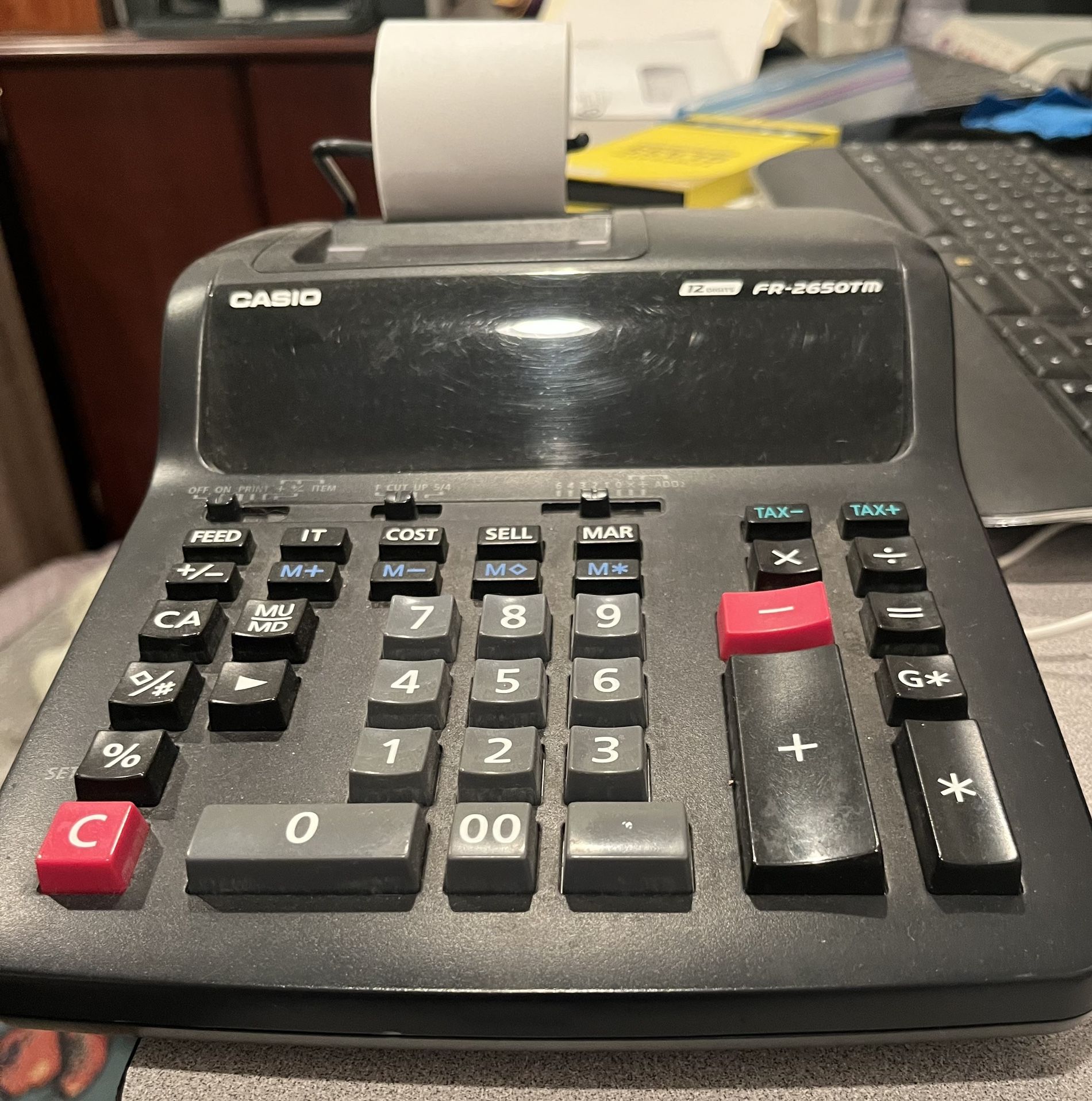 Casio FR 2650TM 2 Color Professional Desktop Printing Calculator