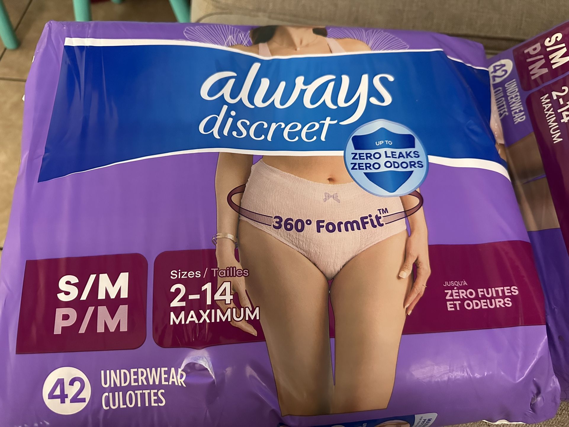Always Discreet Adult Incontinence Underwear for Women and Postpartum