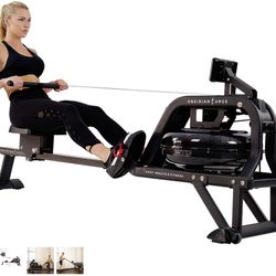 Sunny Health & Fitness Smart Obsidian Surge 500 m Water Rowing Machine