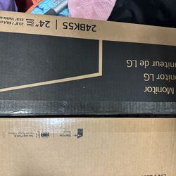 24” LG monitor,  with  24” LG AIO unit, Jabari headset , Logitech keyboard mouse combo