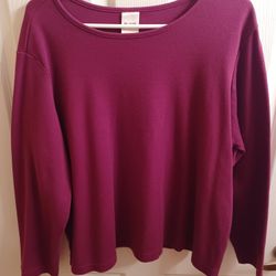 XL Burgundy Long Sleeved Top 