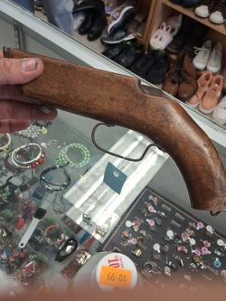 Old wooden gun frame