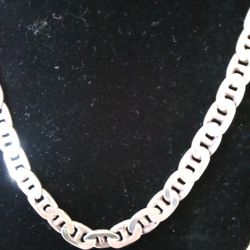 Silver  Curb Chain Necklace 