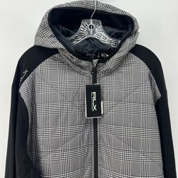 RLX Ralph Lauren Golf Glen Plaid Quilted Hybrid Hoodie Jacket