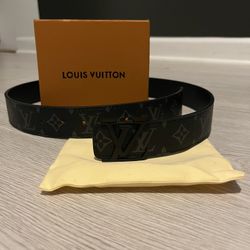 Louis Vuitton matte black LV initials