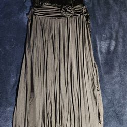 Long Strapless Black Dress