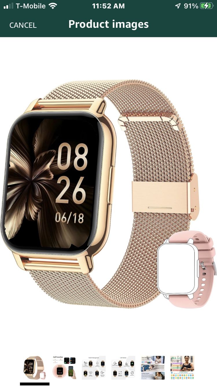 Popglory Smart Watch on sale Call Receive/Dial, 1.85'' Smartwatch with AI Voice Control