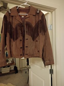 Western Suede Fringe Jacket with Beadwork