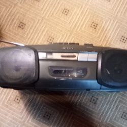 Sony Boombox Tape CD Black