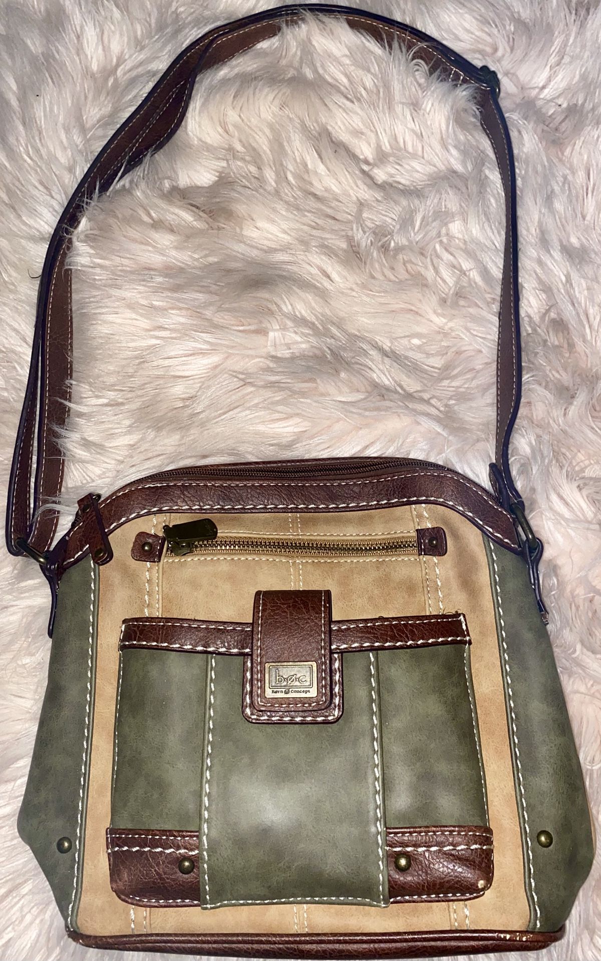 b. o. c. Born Concept Colorblock Leather Crossbody Bag