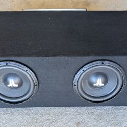 Dual 10" Subwoofer Cabinet With 600watt Amp