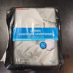 CVS Overnight Underwear L, 14 count