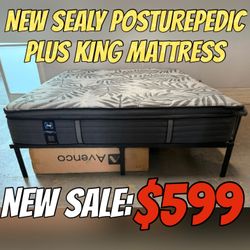 NEW SEALY POSTUREPEDIC PLUS KING MATTRESS 