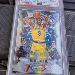 2024 PRIZM BRONNY JAMES JR PSA 10