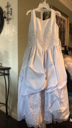 New White Formal Flower Girl / Holy communion Dress Chiild Size 12