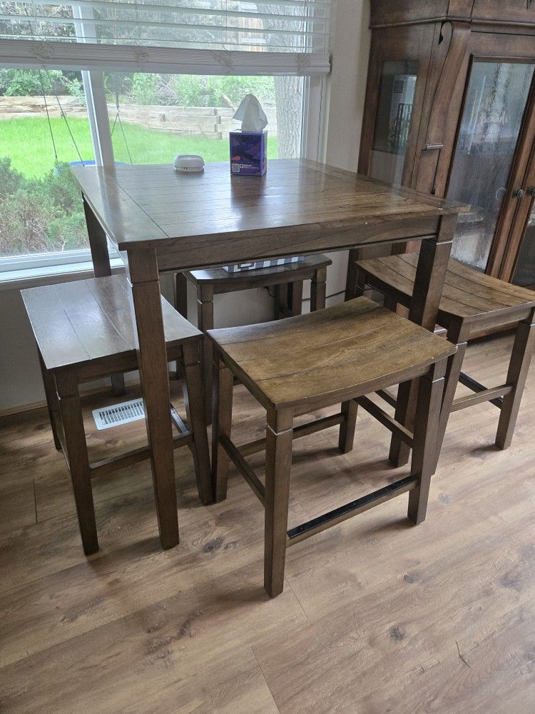 Brown Counter Height Table