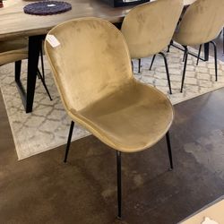 Mink Velvet Dining Chair