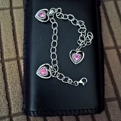 Sterling Silver Pink Topaz Bracelet 