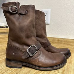 Frye Veronica Short Boot - Stone Brown - Size 7.5