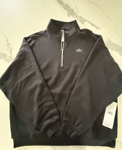 Alo Accolade 1/4 Zip Pullover – Black