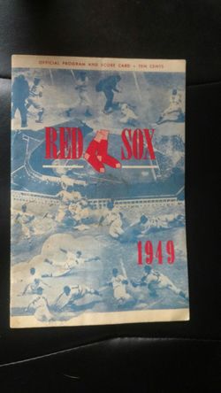 Make me a reasonable offer... 1949 Red Sox official program & scorecard