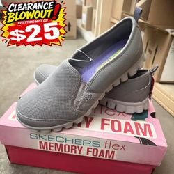 NEW Skechers Women’s Memory Foam Slip-On Walking Shoes