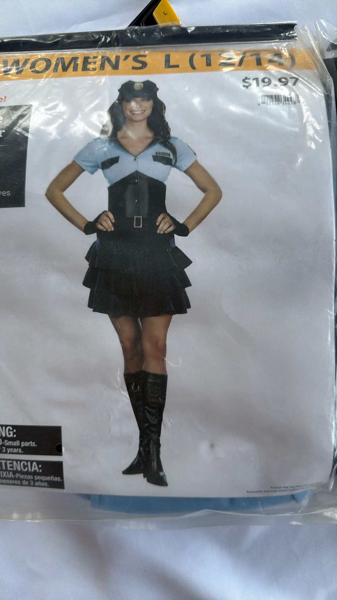 Women’s Police Officer Halloween Costume Size Large 